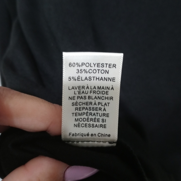 J.O.A Tie Sleeve Black Sweatshirt Top Size Extra Small - Picture 7 of 9